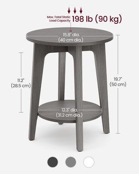 VASAGLE MAEZO side table in a compact space setup