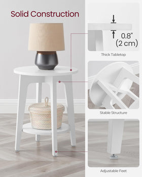 VASAGLE MAEZO side table curved transitions for a mid-century feel