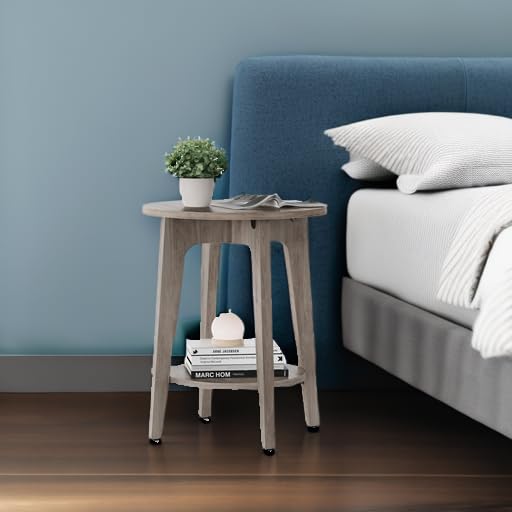 VASAGLE MAEZO side table in Heather Greige complements compact living spaces