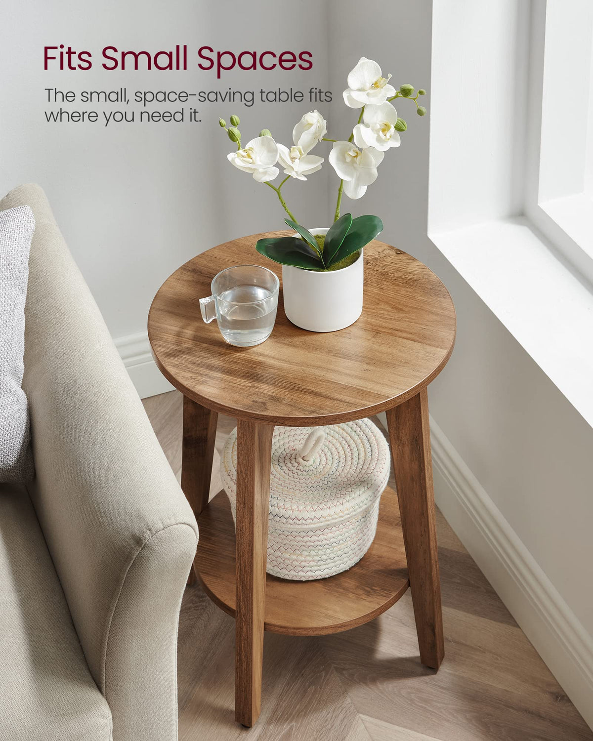 VASAGLE MAEZO honey brown finish complements warm interiors