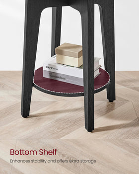 VASAGLE MAEZO side table in a living room setup with plants and lamps