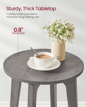 VASAGLE MAEZO side table tapered legs close-up showing sturdy frame