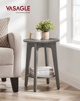 VASAGLE MAEZO side table top with vase highlighting surface space