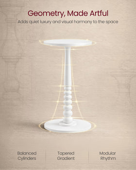 VASAGLE MARIEL round table used as a small drink table in tight spaces