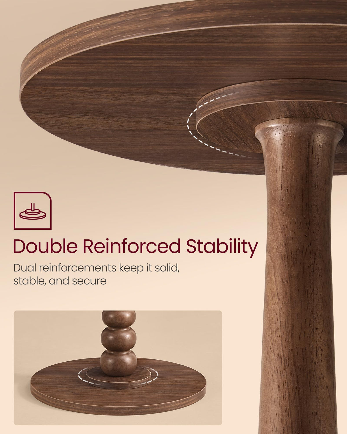 VASAGLE MARIEL mid-century silhouette complements chairs and decor