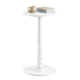 VASAGLE MARIEL round side table with wood legs detail, ideal for living rooms