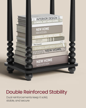 VASAGLE Mariel ink black finish complements modern decor and furniture.