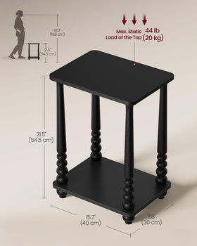 VASAGLE Mariel compact design fits beside a couch or in a bedroom.