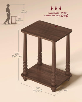VASAGLE Mariel side table in living room setup beside sofa