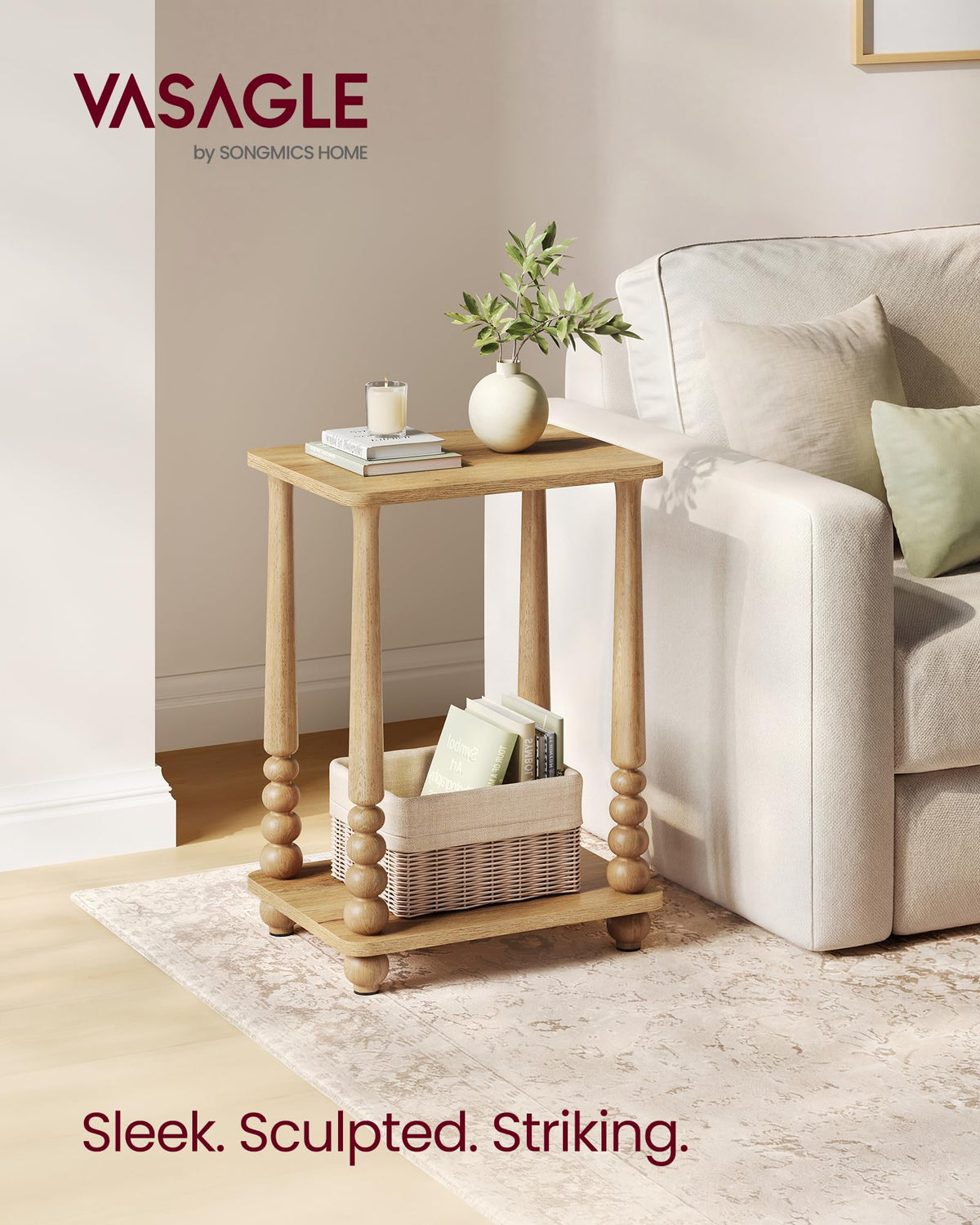 VASAGLE Mariel lower shelf shown for books and magazines organization