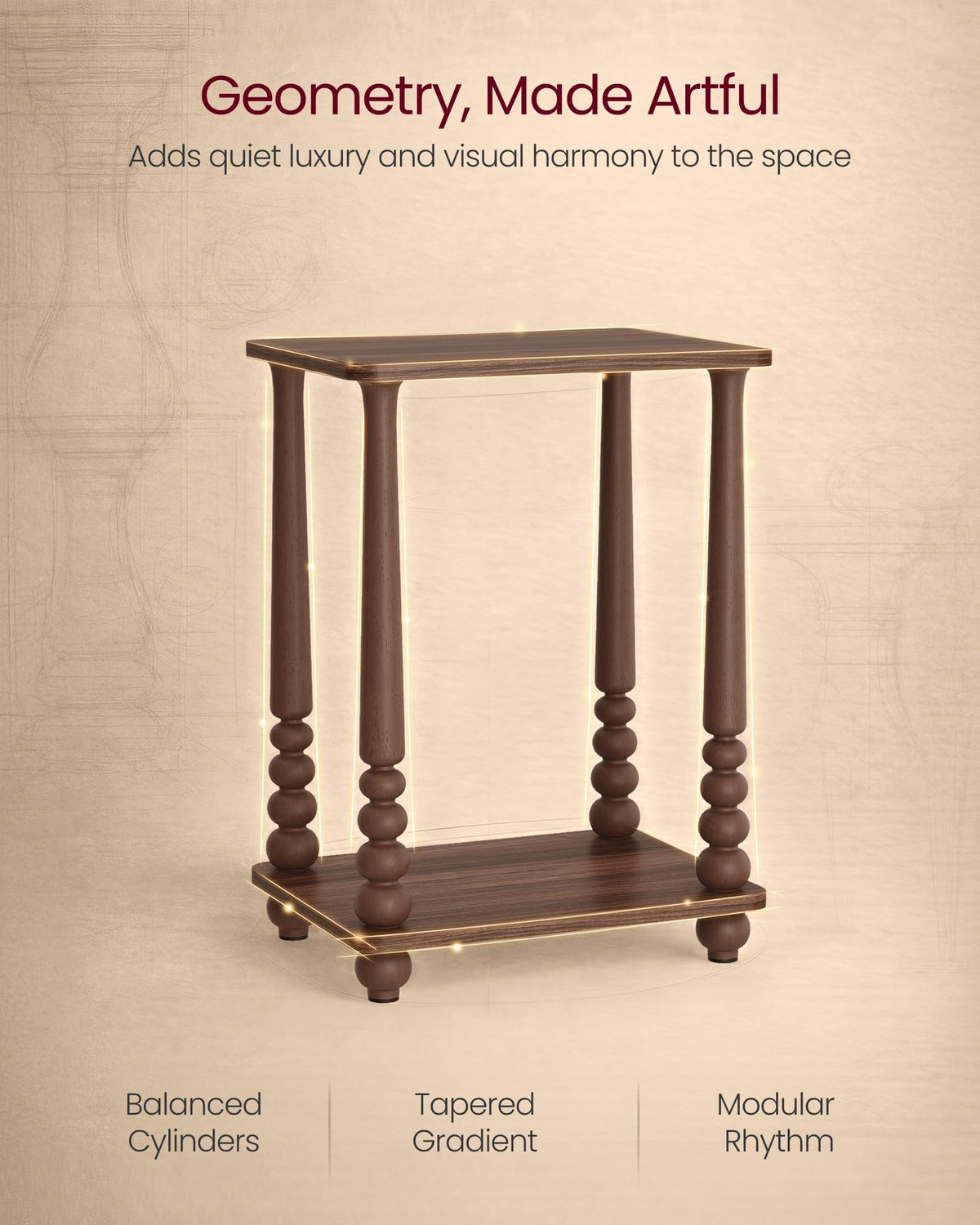 VASAGLE Mariel side table lower shelf keeps books within easy reach