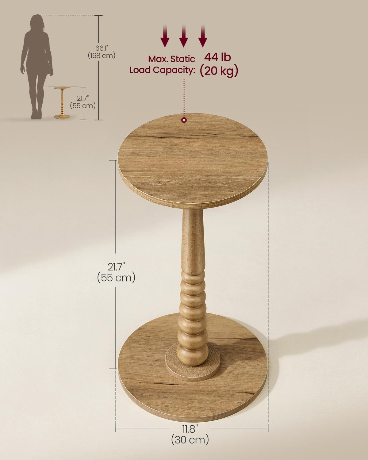 VASAGLE MARIEL compact round table suits small spaces and flexible layouts.