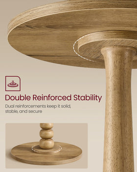 VASAGLE MARIEL with solid wood legs demonstrates stable support for daily use.