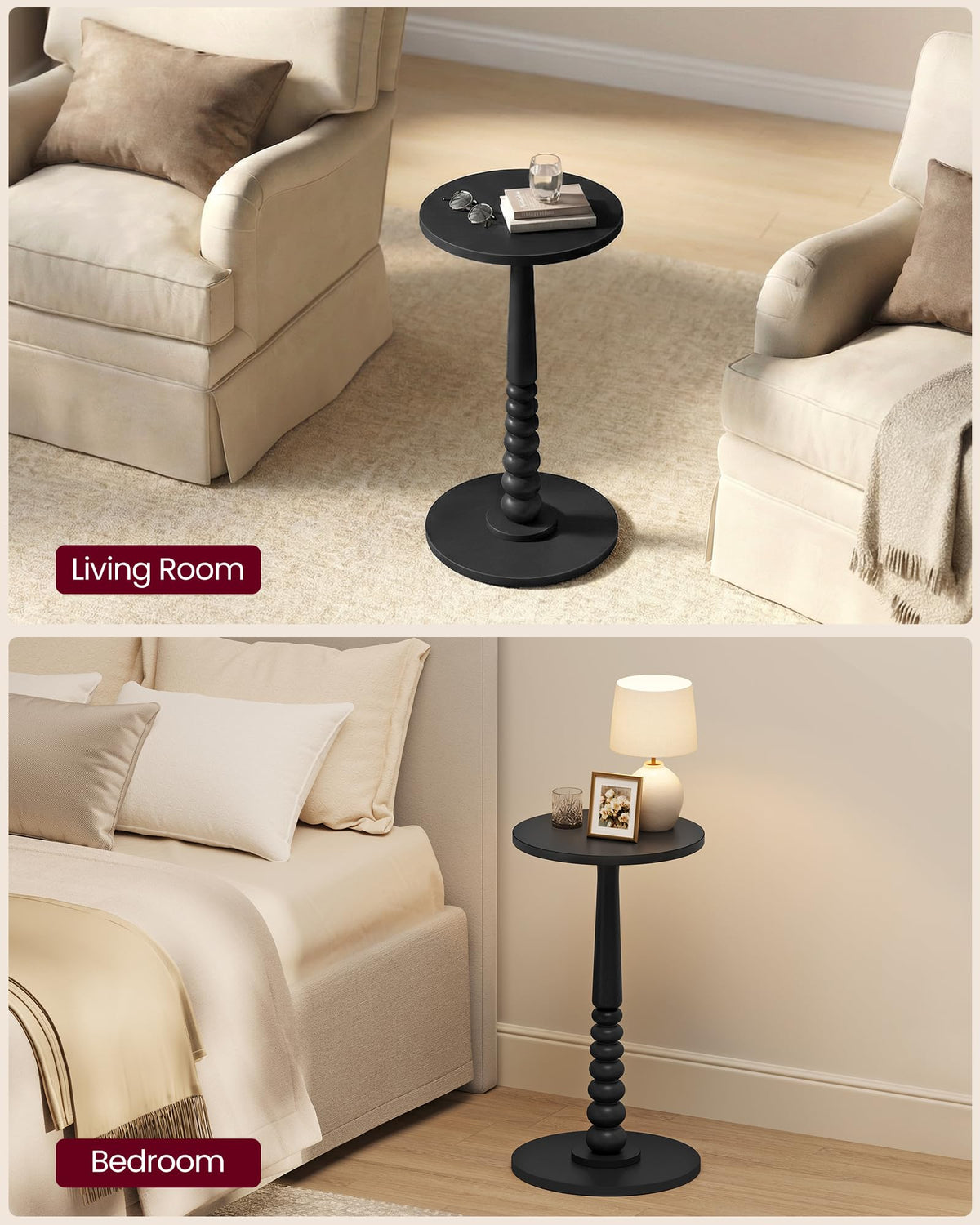 VASAGLE MARIEL solid wood legs emphasize sturdy, reliable construction.