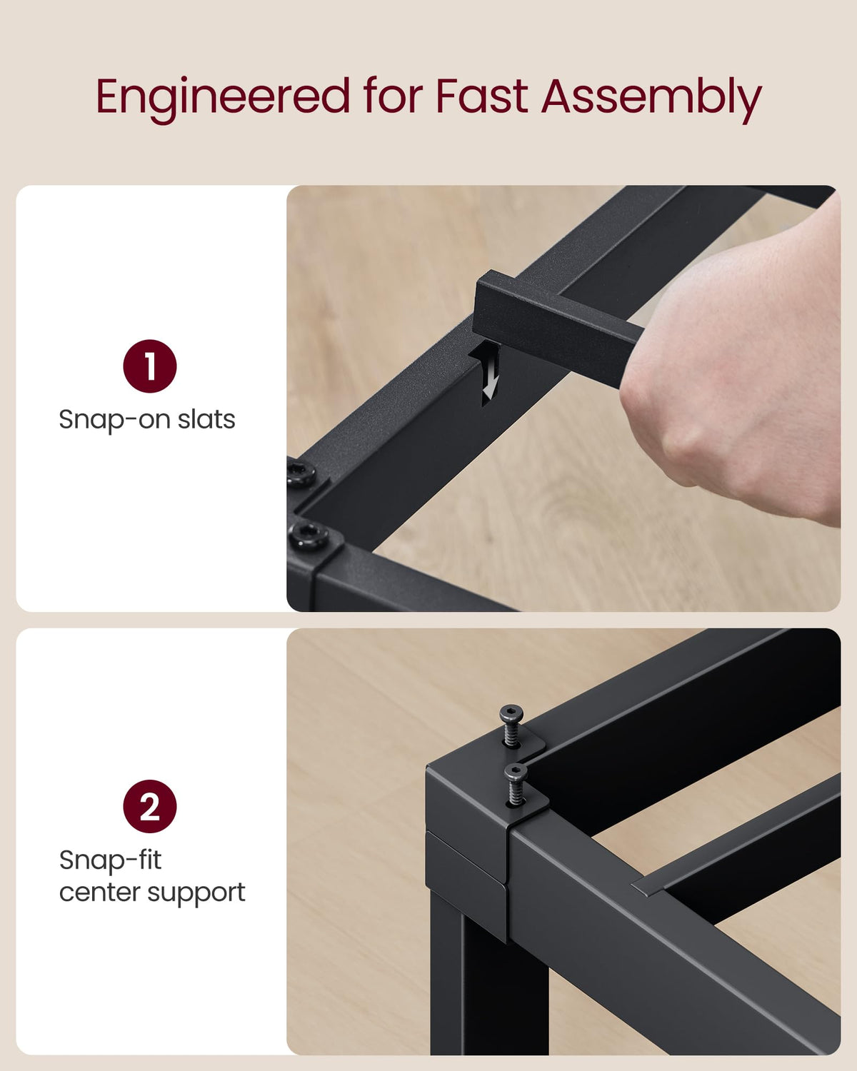 VASAGLE mattress retainers prevent sliding, keeping your bed tidy through nightly movement.