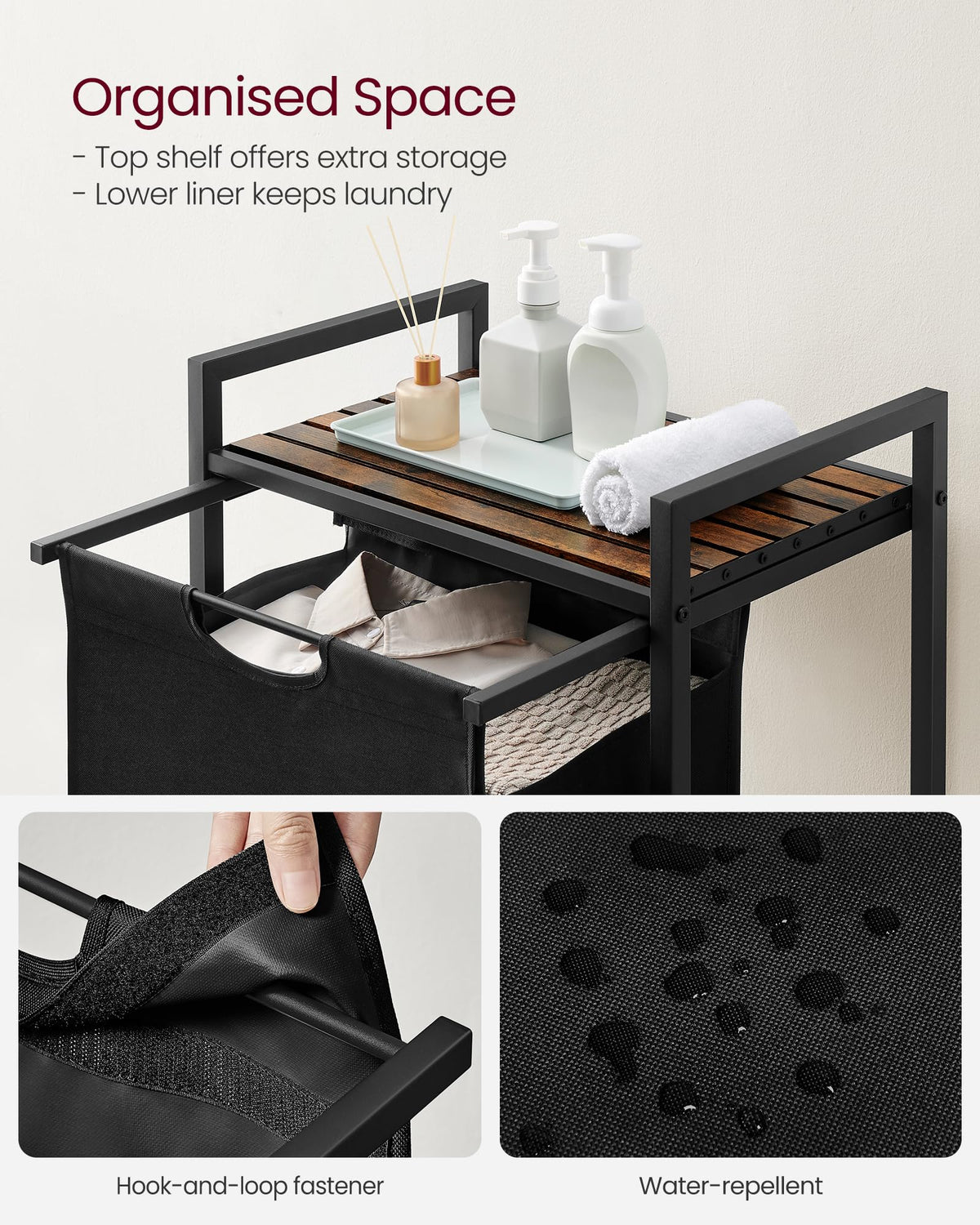 VASAGLE sturdy metal frame construction for stability