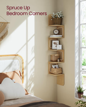 VASAGLE PVC rattan sides add texture and durable edges for decor displays