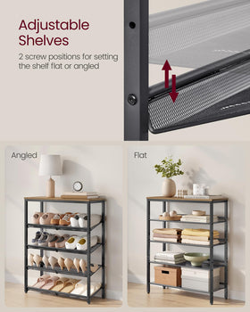 VASAGLE top surface supports up to 60 pounds for bags or decor