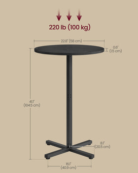 VASAGLE compact table ideal for small living spaces and balconies.