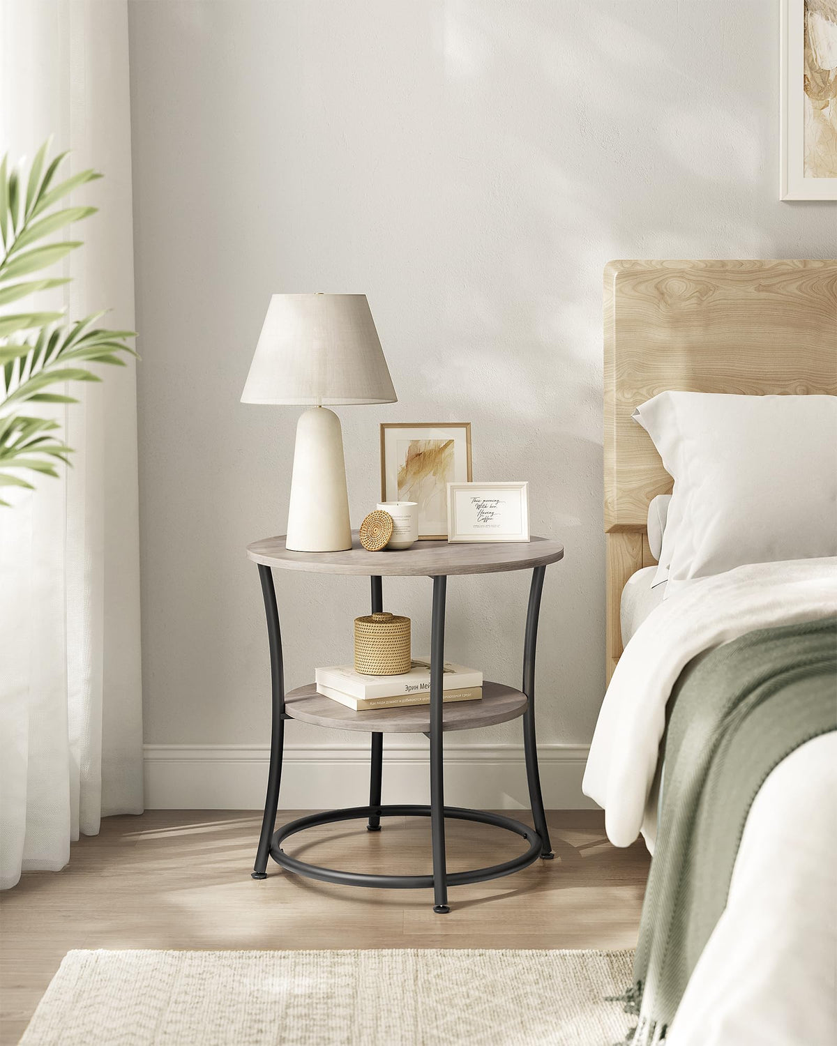 VASAGLE round side table assembly instruction — quick setup for busy homes.