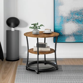 VASAGLE round side table quick assembly for busy homes