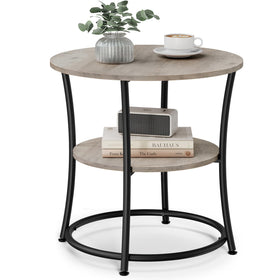 VASAGLE round side table top 21.7-inch diameter — stable surface for lamps and drinks.