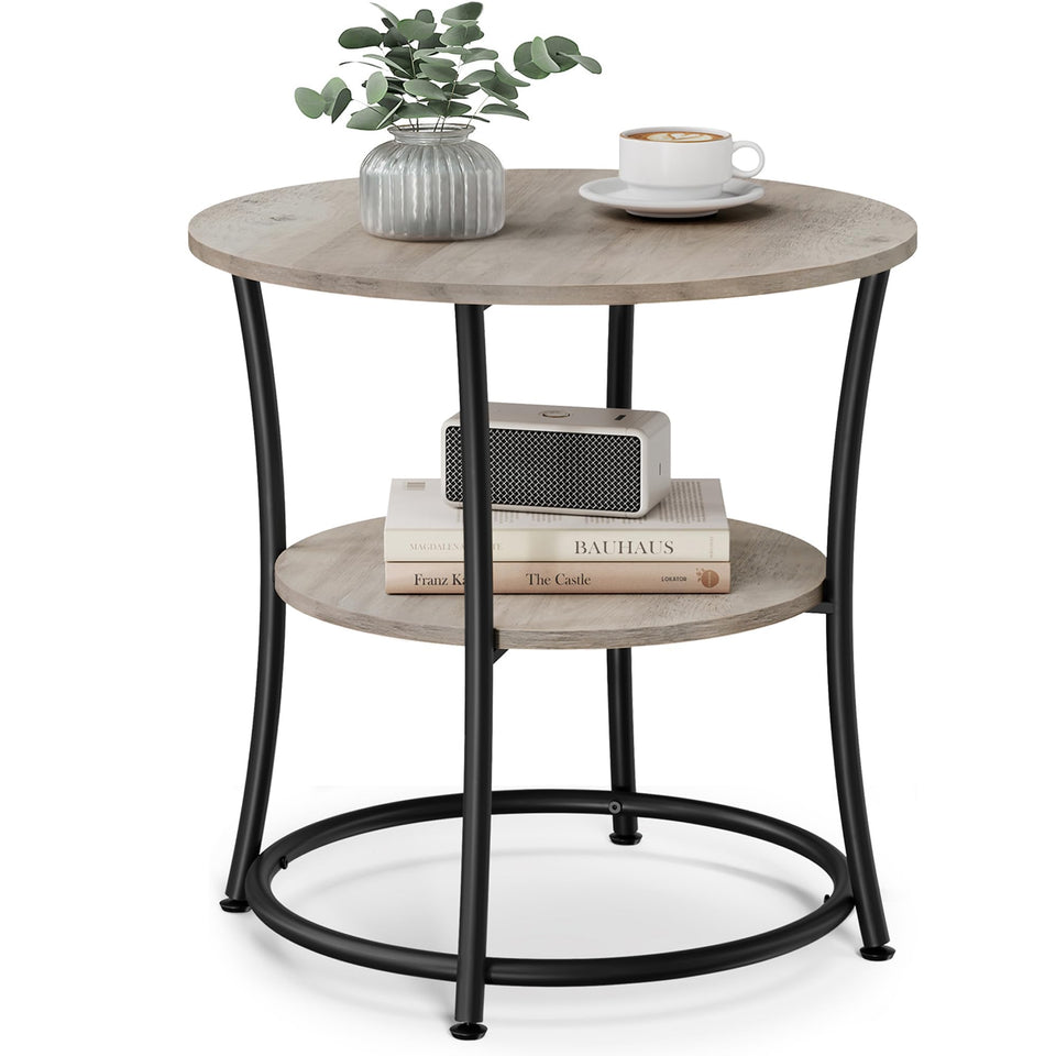 VASAGLE round side table top 21.7-inch diameter — stable surface for lamps and drinks.