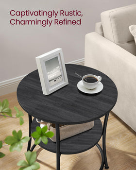 VASAGLE round table steel frame with refined detailing for durable use.