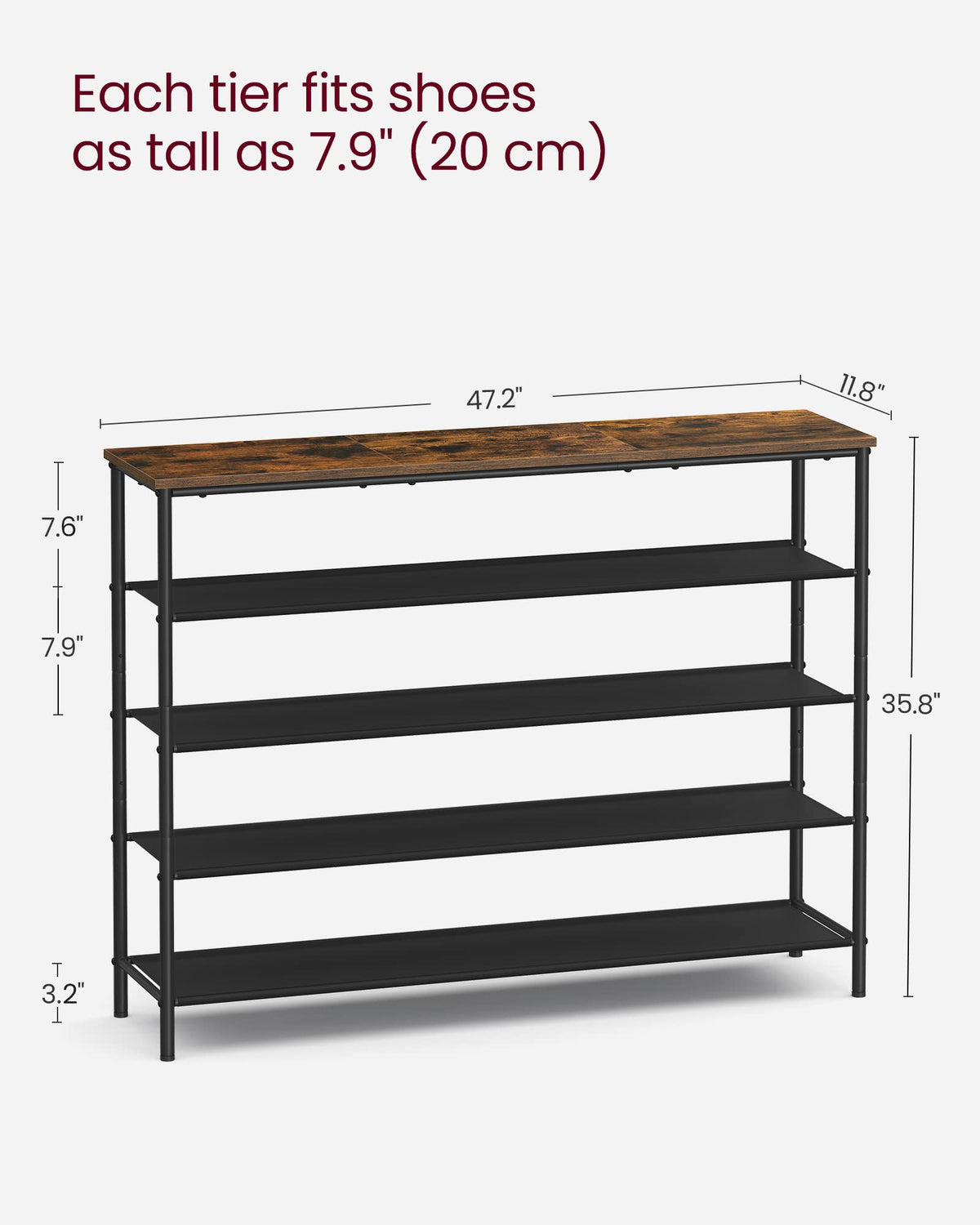 VASAGLE shoe storage in a bedroom corner for space optimization