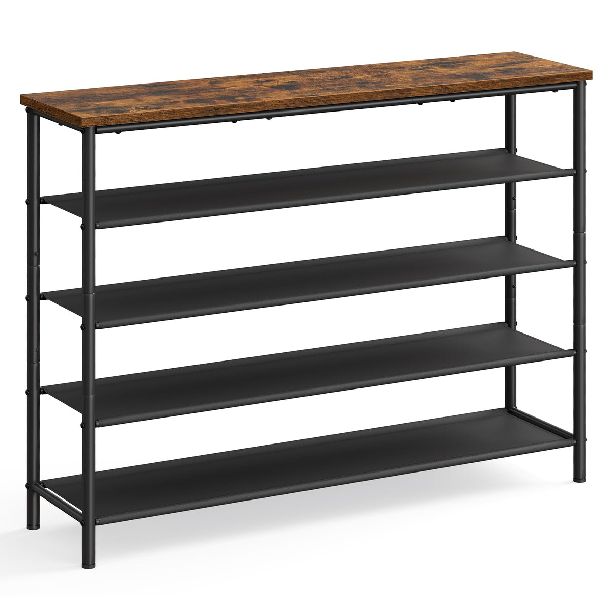VASAGLE entryway shoe rack side view showing organized multi-tier storage for shoes