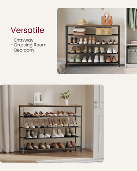 VASAGLE top shelf supports up to 66 lb for heavy items