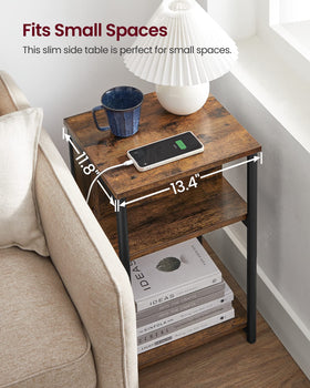 VASAGLE compact size 11.8 x 13.4 x 22.8 inches fits small rooms.