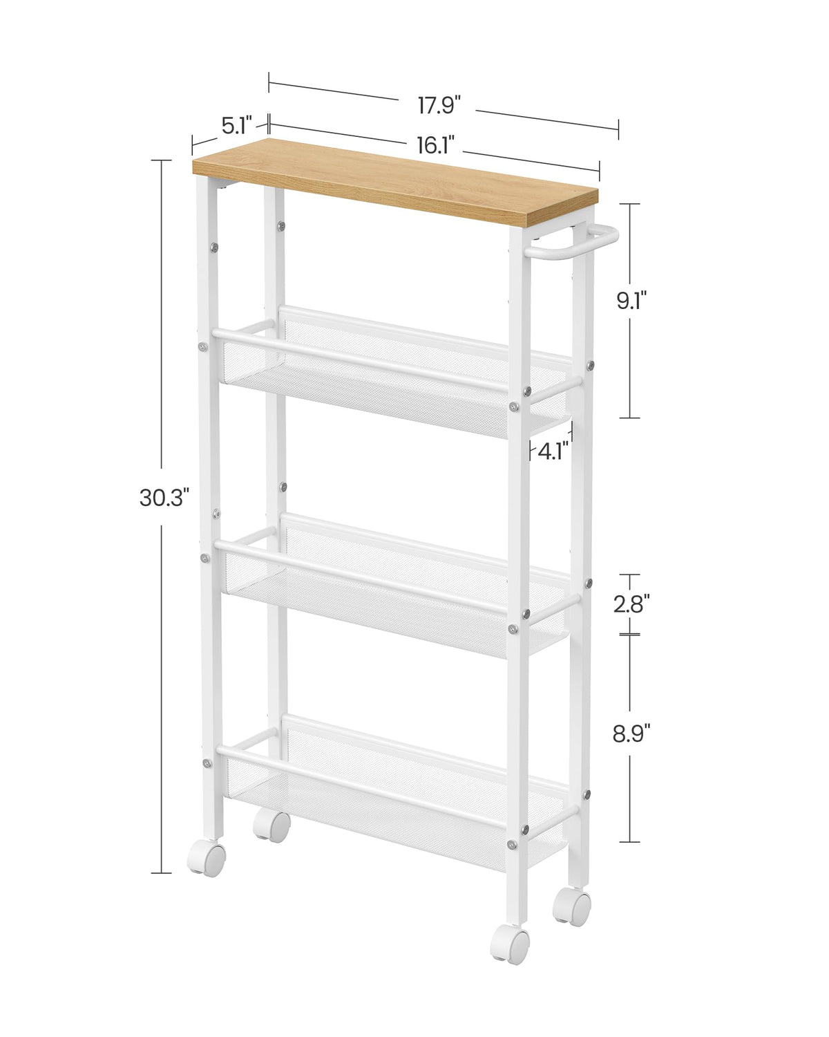 VASAGLE sturdy steel frame and particleboard construction.