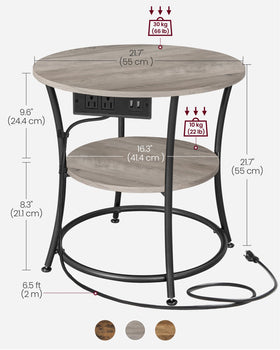 VASAGLE compact end table ideal for small spaces and versatile placements.