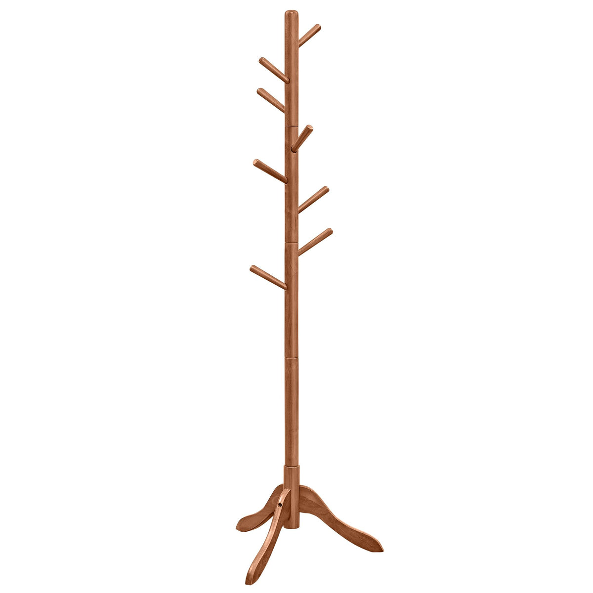 VASAGLE solid wood coat rack tree shape with eight hooks for versatile storage