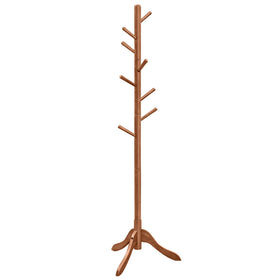 VASAGLE solid wood coat rack tree shape with eight hooks for versatile storage