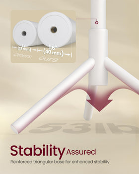 VASAGLE space saving coat rack ideal for narrow hallways and apartments.