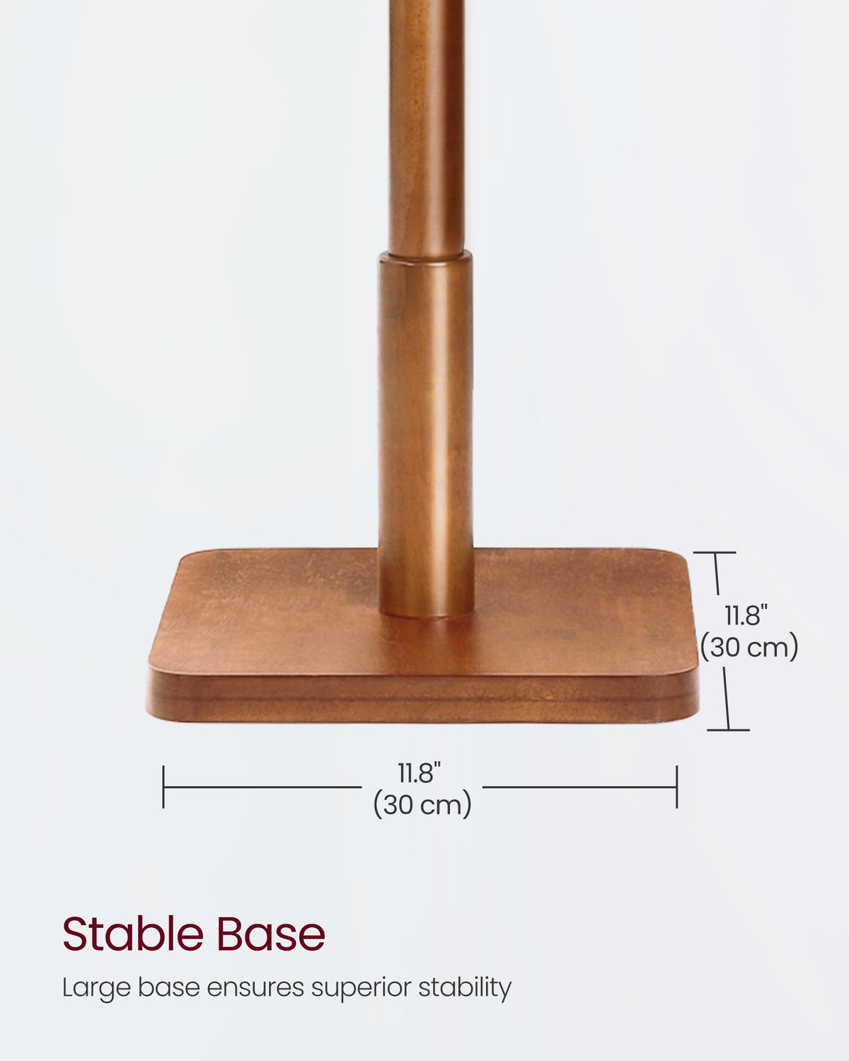 VASAGLE square base ensures stable freestanding standing.