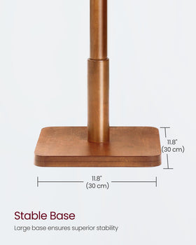 VASAGLE square base ensures stable freestanding standing.