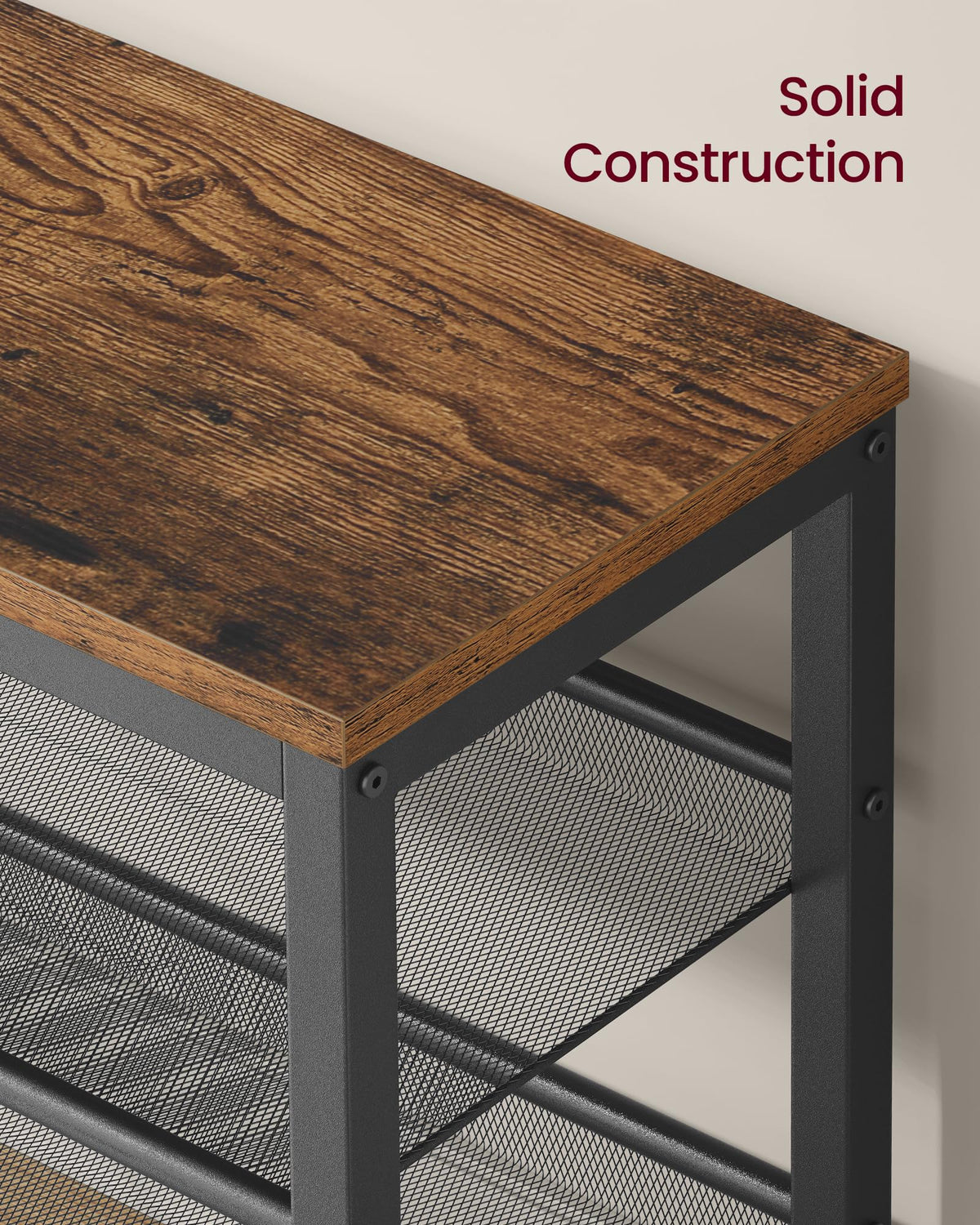 VASAGLE strong construction top panel support for everyday use