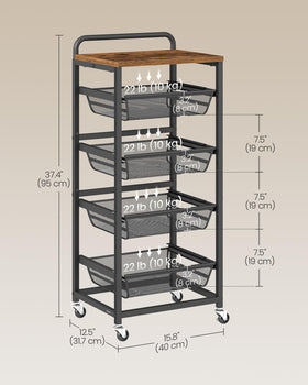 VASAGLE durable metal frame supports long-term use and stability.