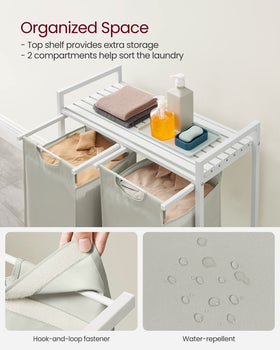 VASAGLE sturdy steel frame and MDF shelf support up to 44 lb.