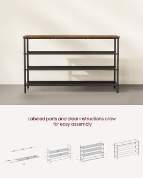 VASAGLE top-load capacity up to 66 lb on the top shelf.