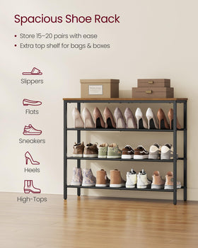 VASAGLE top shelf usage shows decor and keys storage possibilities.