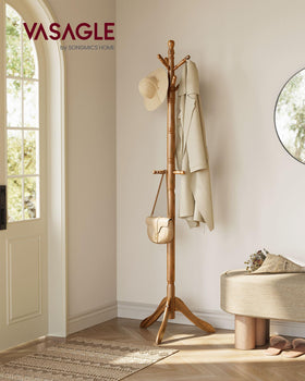 VASAGLE tri-legged base provides stable support for daily use in entryways and hallways.