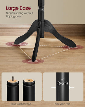 VASAGLE turned wood pole detail adds classic style to an entryway or living space.