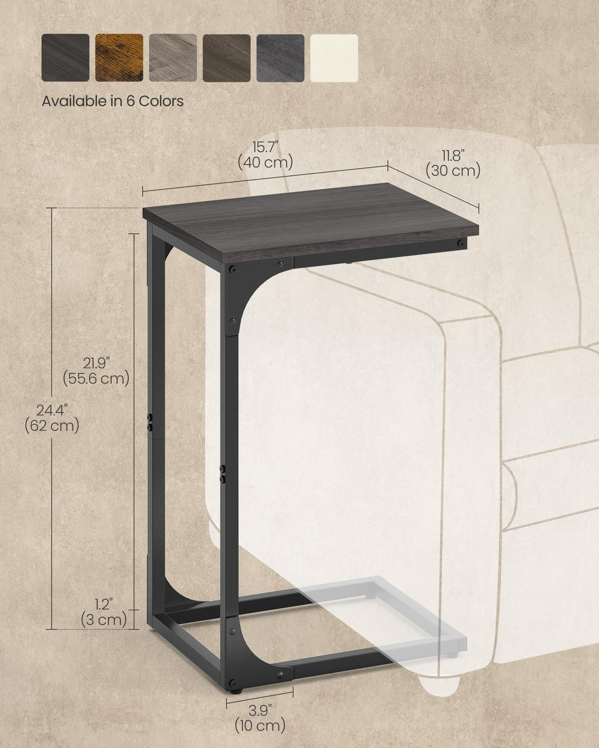 VASAGLE versatile table suitable for laptop, dining, or tiny meals