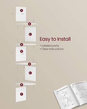 VASAGLE wall-mounted shelves install easily with clear instructions