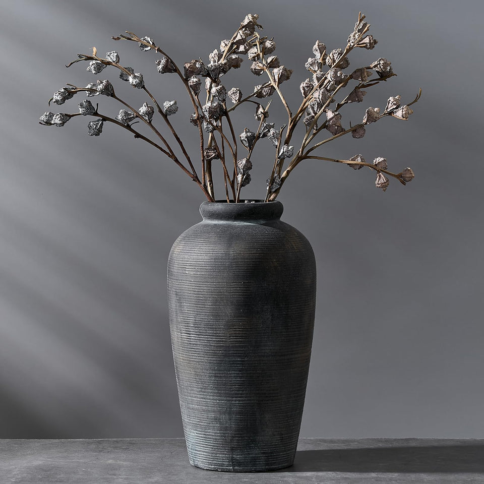 Vaseking large ceramic rustic vase 11 inch ideal for boho or farmhouse decor