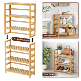 VASMIA shelf in bathroom stores toiletries with a moisture-friendly bamboo surface.